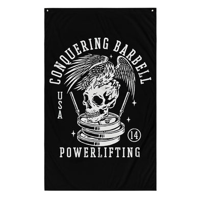 Conquering Barbell Eagle Powerlifting - 3' x 5' Polyester Flag - Conquering Barbell