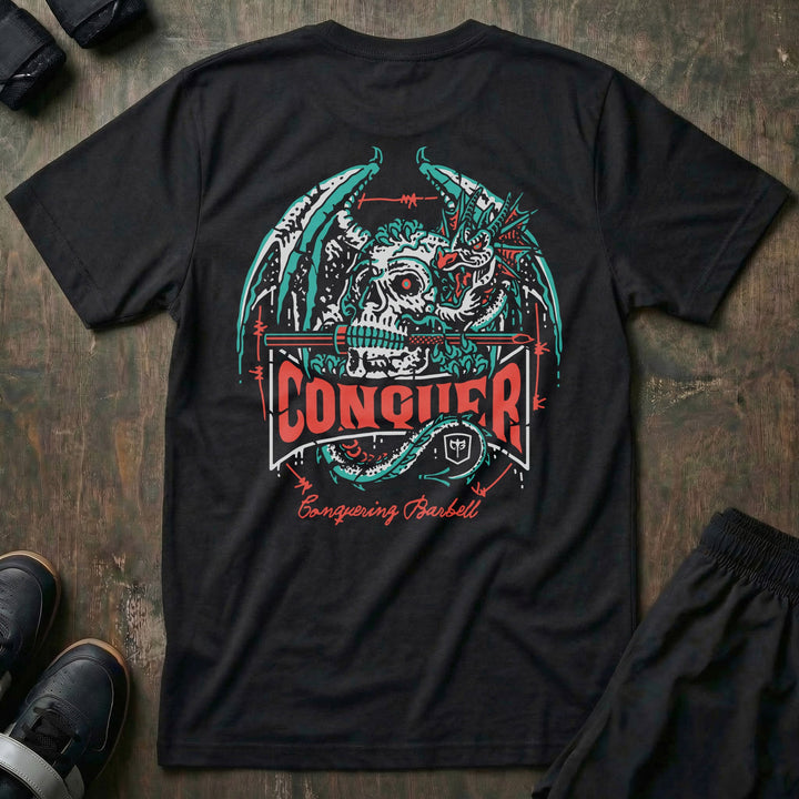 Conquering Dragon - Black Tee - Conquering Barbell