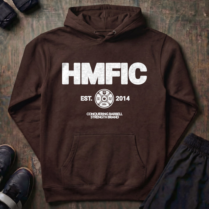 HMFIC pullover hoodie in Brown