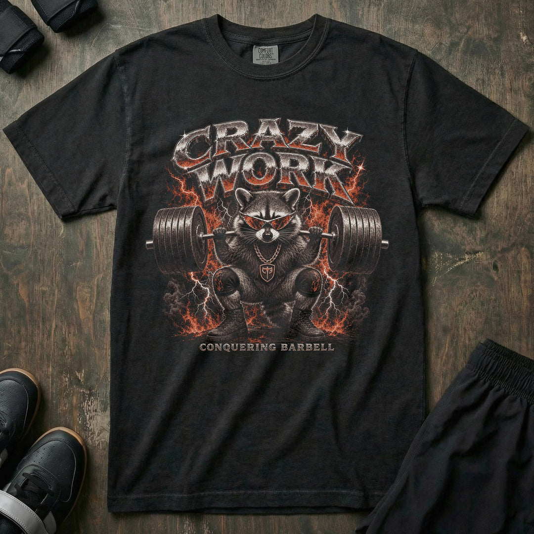 Crazy Work relaxed fit tee in Black