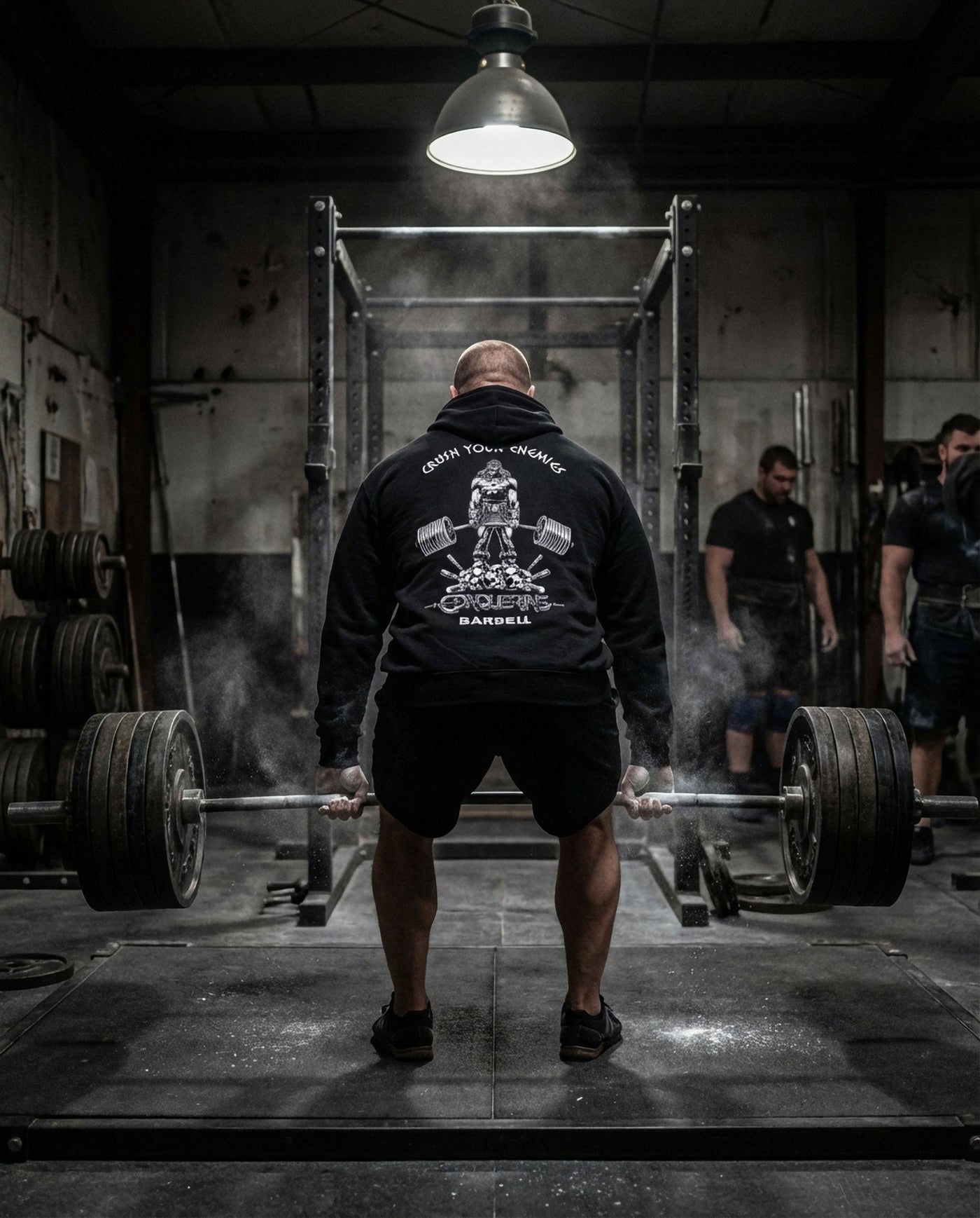 Crush Your Enemies Pullover Hoodie - Black - Conquering Barbell