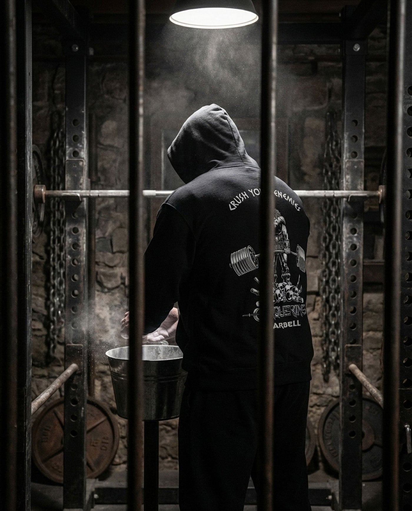 Crush Your Enemies Pullover Hoodie - Black - Conquering Barbell
