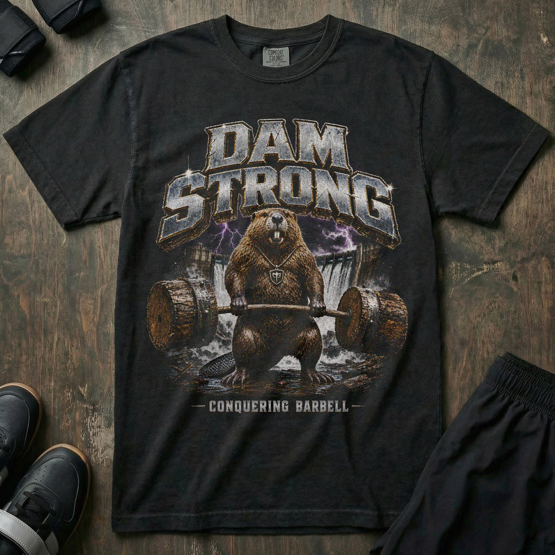 Dam Strong relaxed fit tee in Black