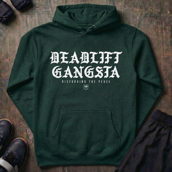 Deadlift Gangsta pullover hoodie in Alpine Green