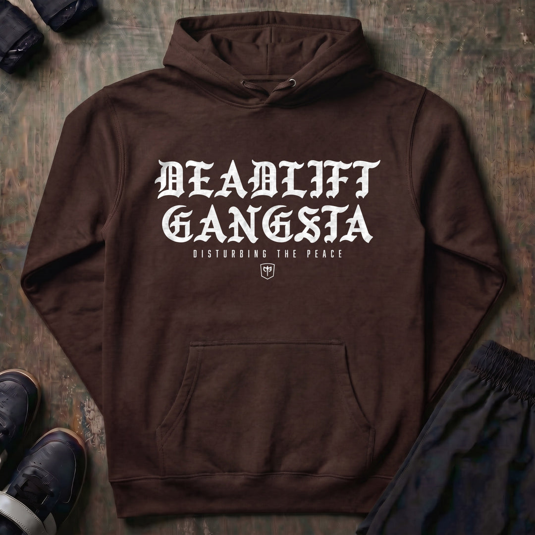 Deadlift Gangsta pullover hoodie in Brown
