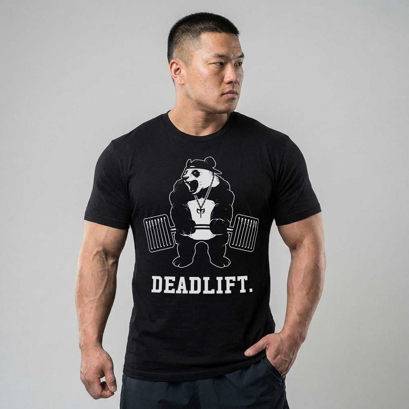 Deadlift Panda Tee - Conquering Barbell