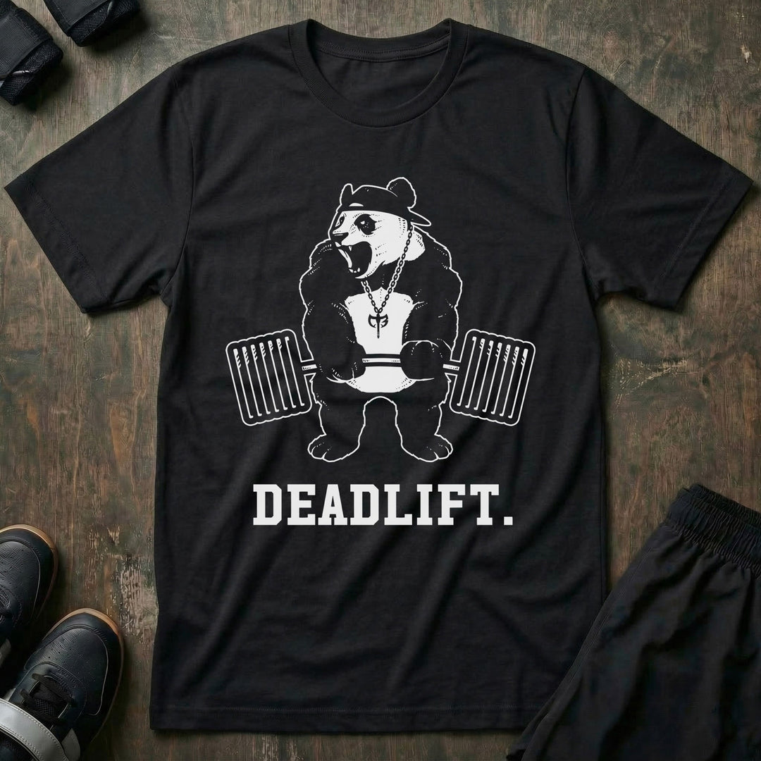 Deadlift Panda Tee - Conquering Barbell