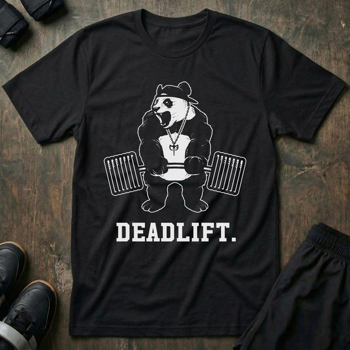 Deadlift Panda Tee - Conquering Barbell