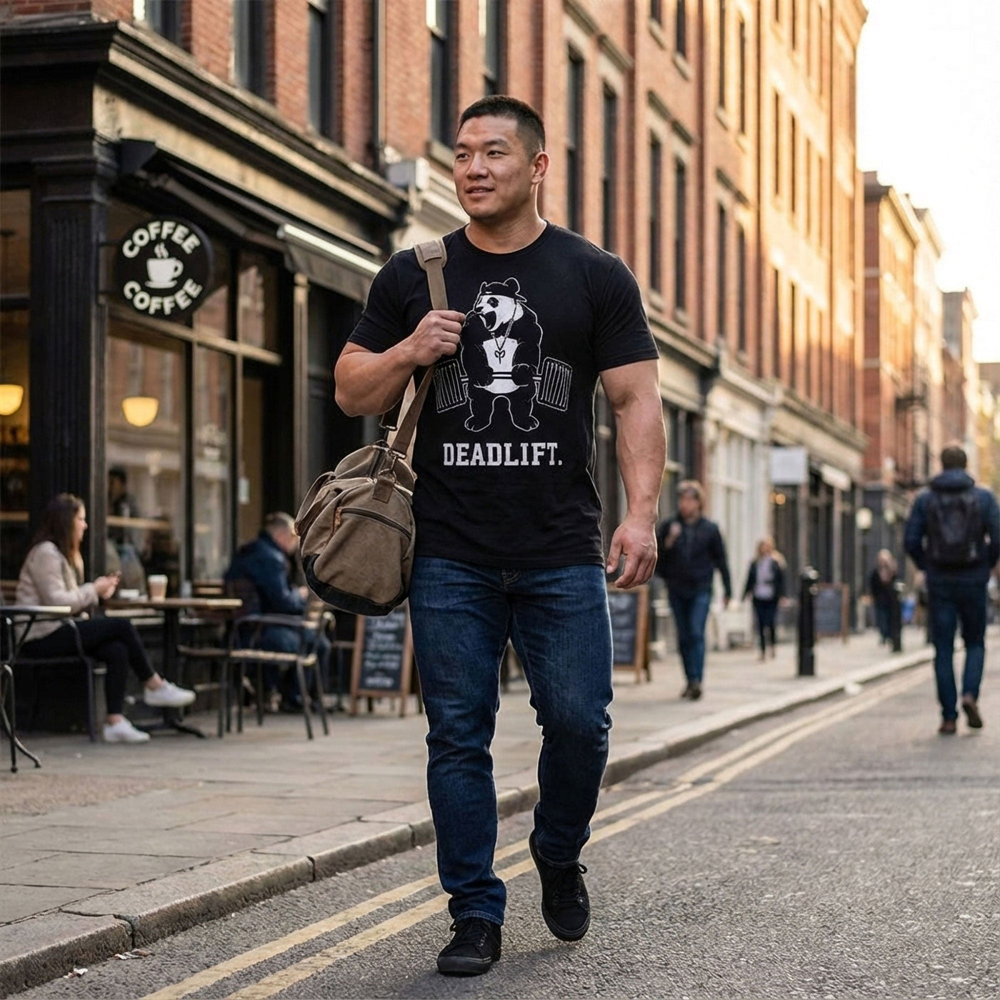 Deadlift Panda Tee - Conquering Barbell