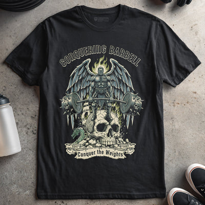 Deadlift Titan - on Black Tee - Conquering Barbell