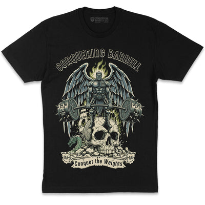Deadlift Titan - on Black Tee - Conquering Barbell