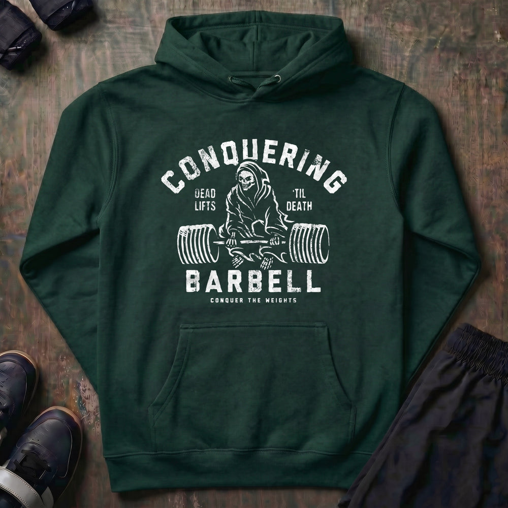 Deadlifts 'Til Death pullover hoodie in Alpine Green