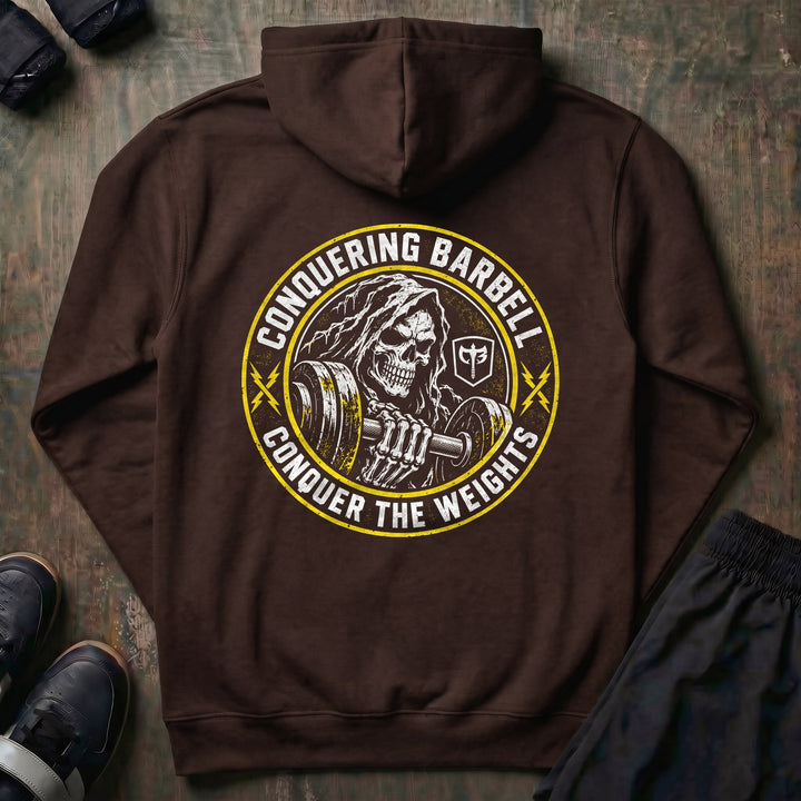 Death Grip pullover hoodie in Brown, back print