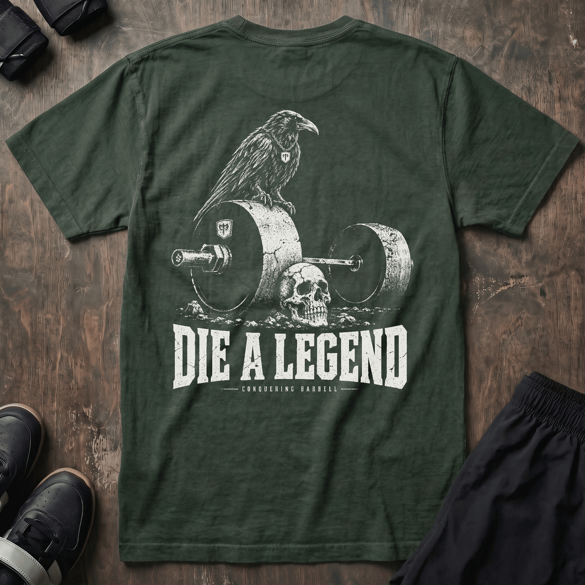 Die a Legend relaxed fit tee in Moss