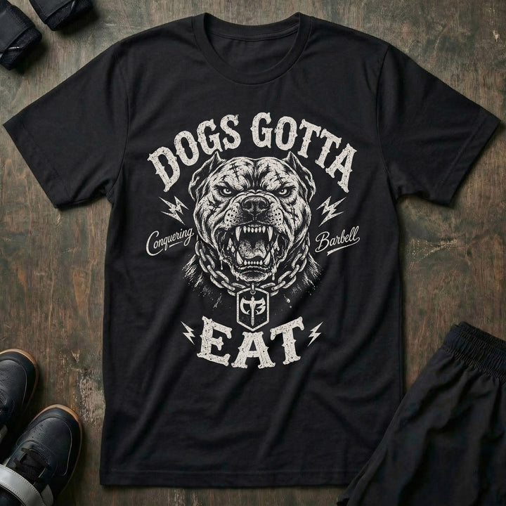Dogs Gotta Eat tee in Black