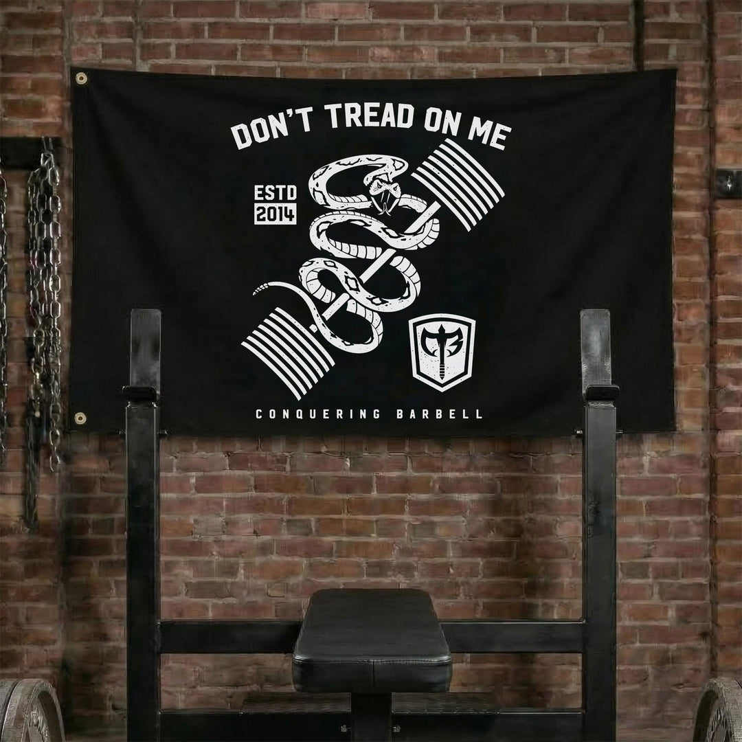 Don't Tread on Me - 3' x 5' Polyester Flag - Conquering Barbell