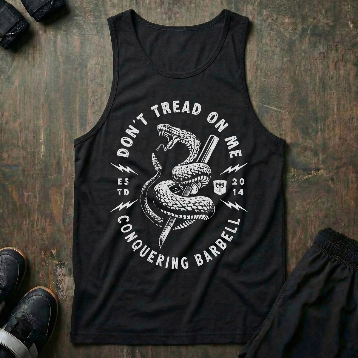 Don't Tread on Me V2 tank top in Black