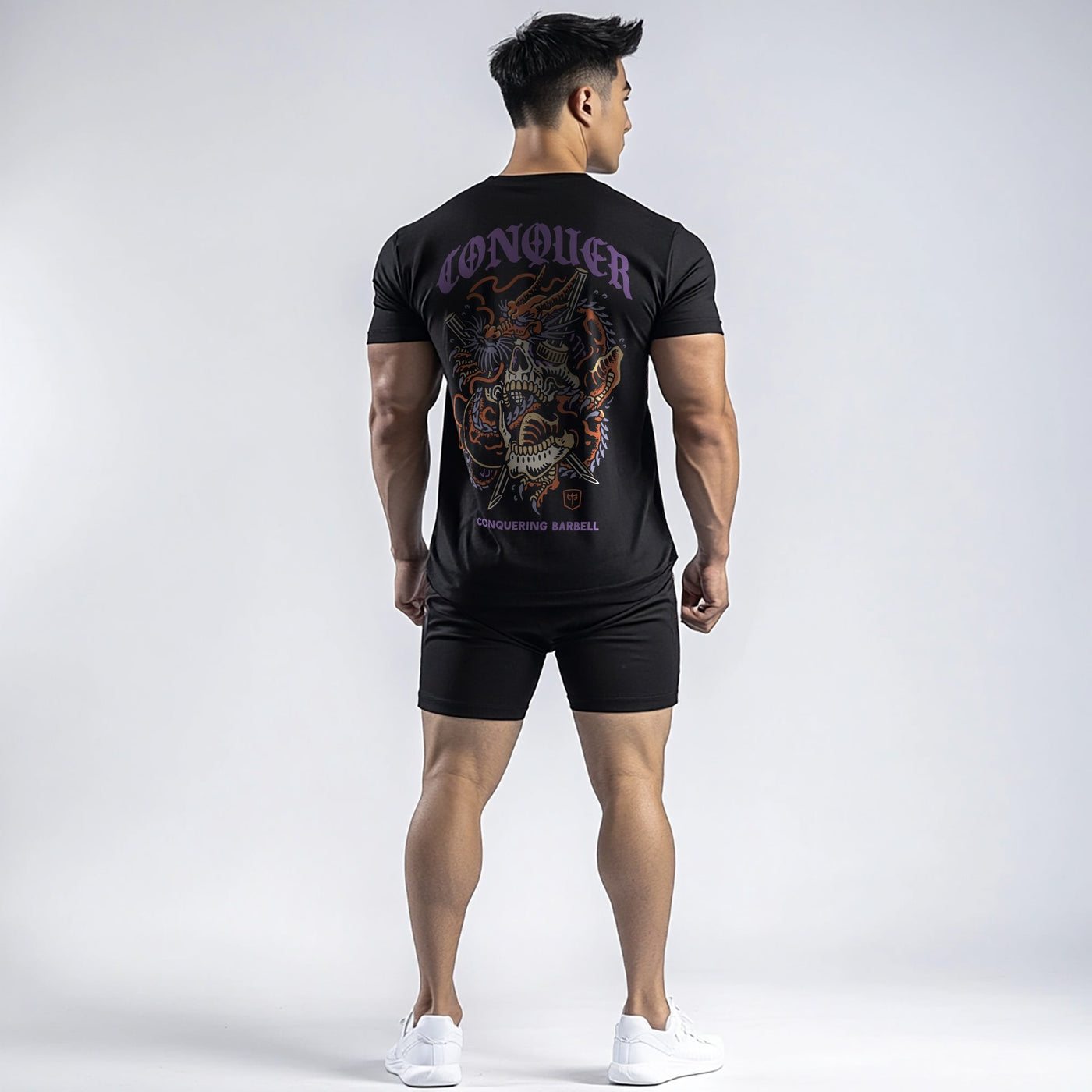 Dragon Skull - Black Tee - Conquering Barbell