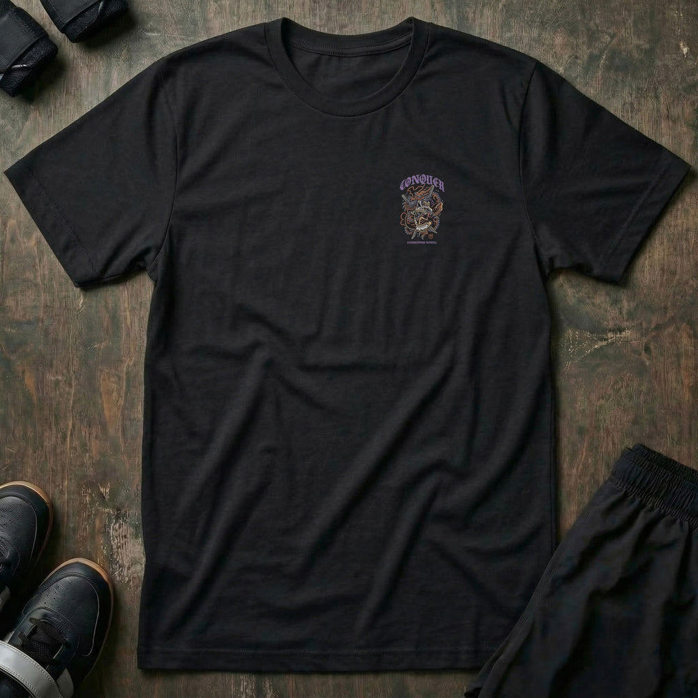 Dragon Skull - Black Tee - Conquering Barbell
