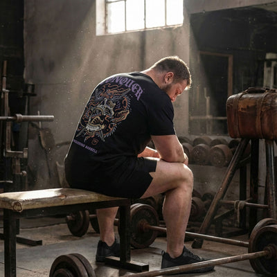 Dragon Skull - Black Tee - Conquering Barbell