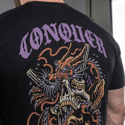 Dragon Skull - Black Tee - Conquering Barbell
