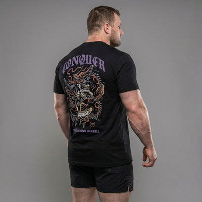 Dragon Skull - Black Tee - Conquering Barbell