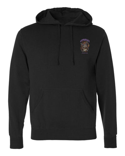 Dragon Skull - on Black Pullover Hoodie - Conquering Barbell