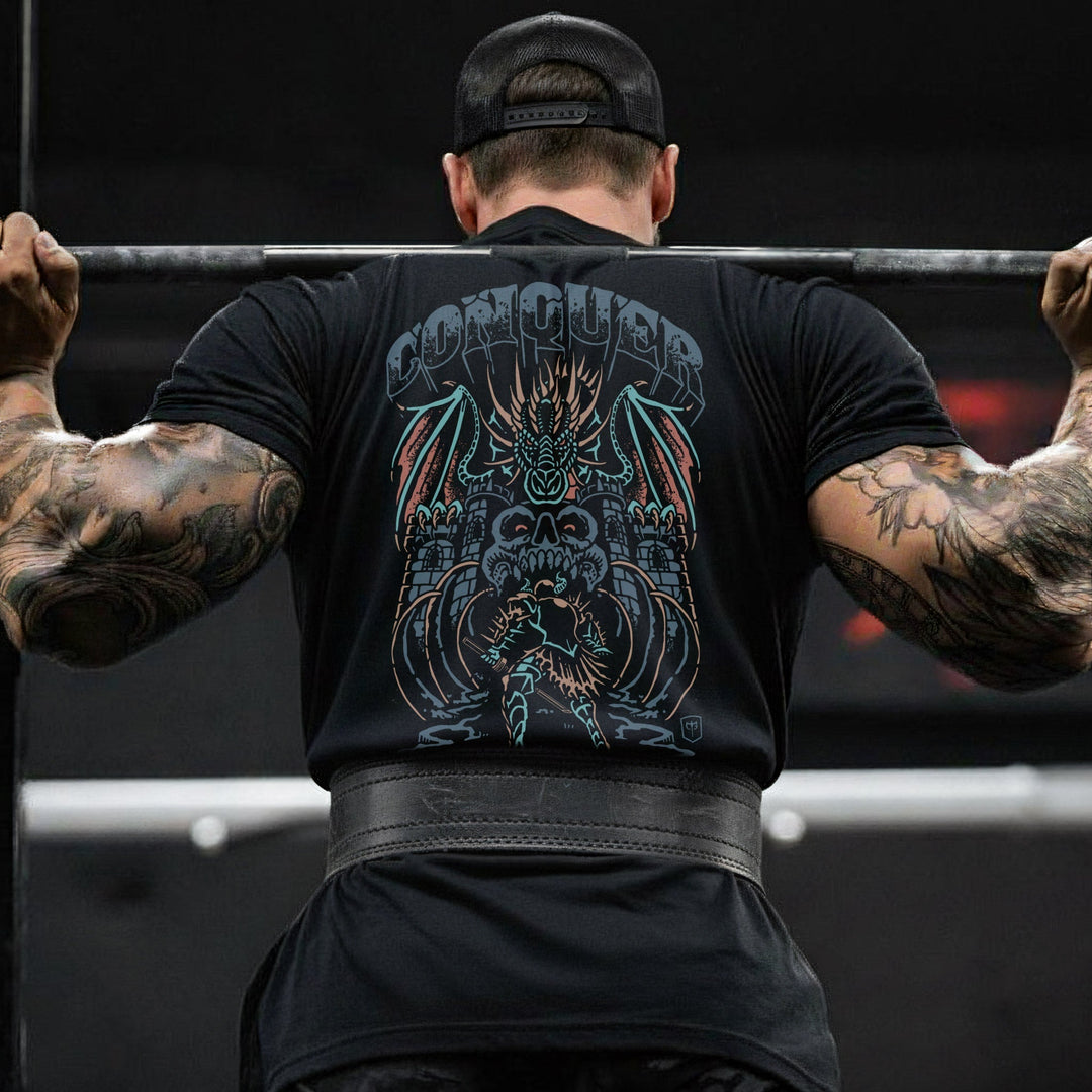 Dragon Warrior - Black Tee - Conquering Barbell