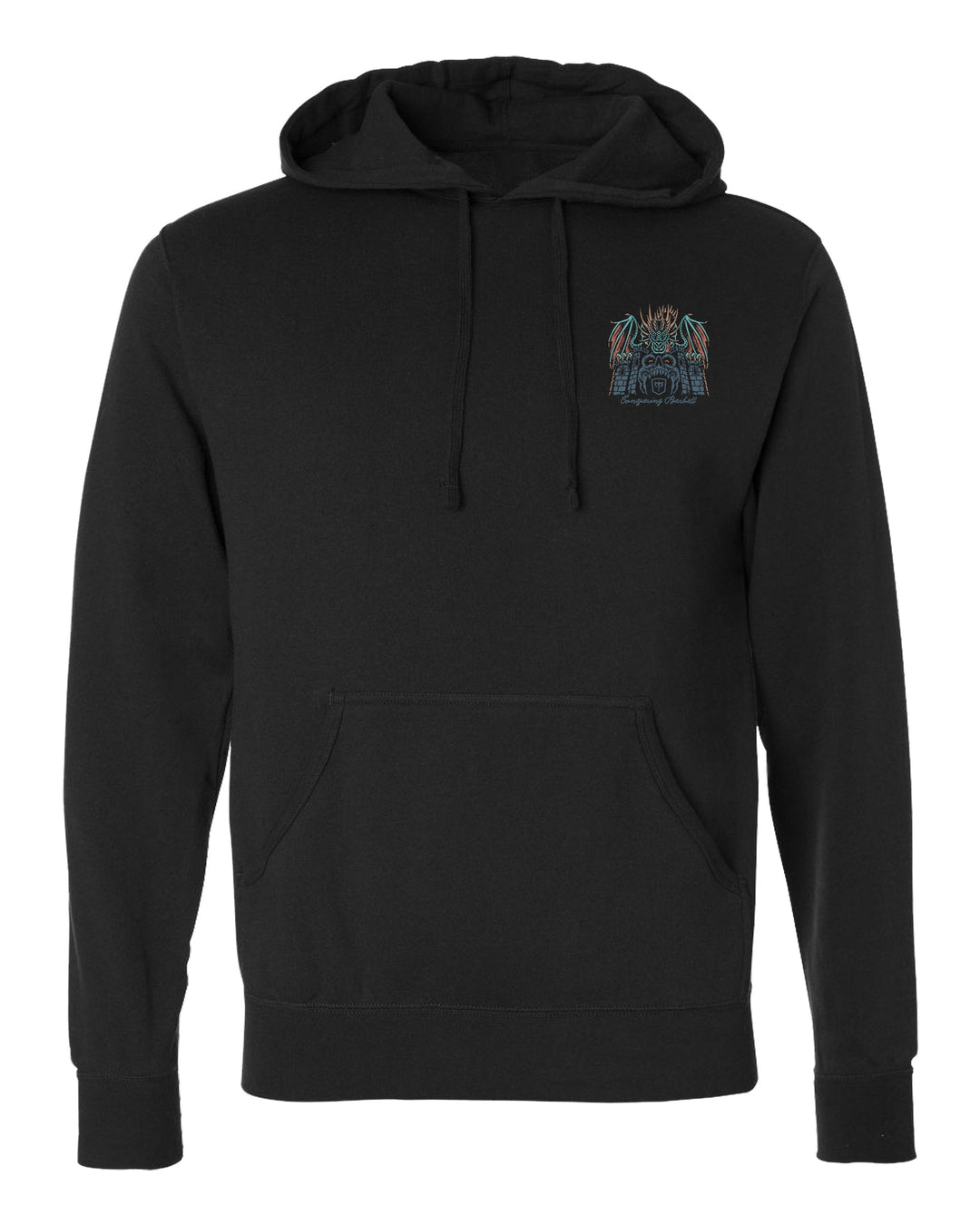Dragon Warrior pullover hoodie in Black