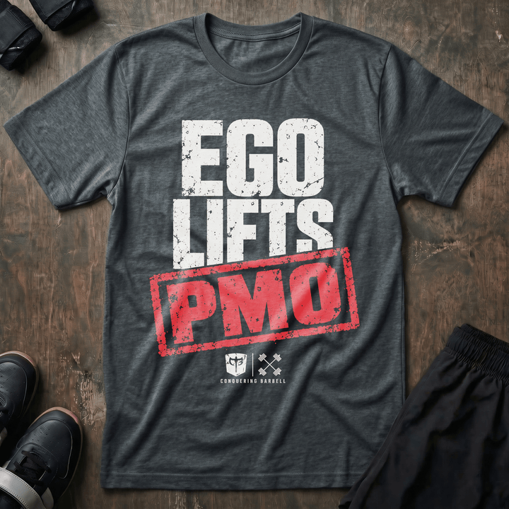 Ego Lifts PMO tee in Heather Heavy Metal