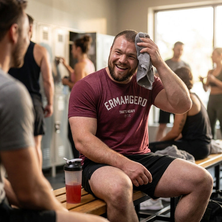 Ermahgerd tee in Maroon