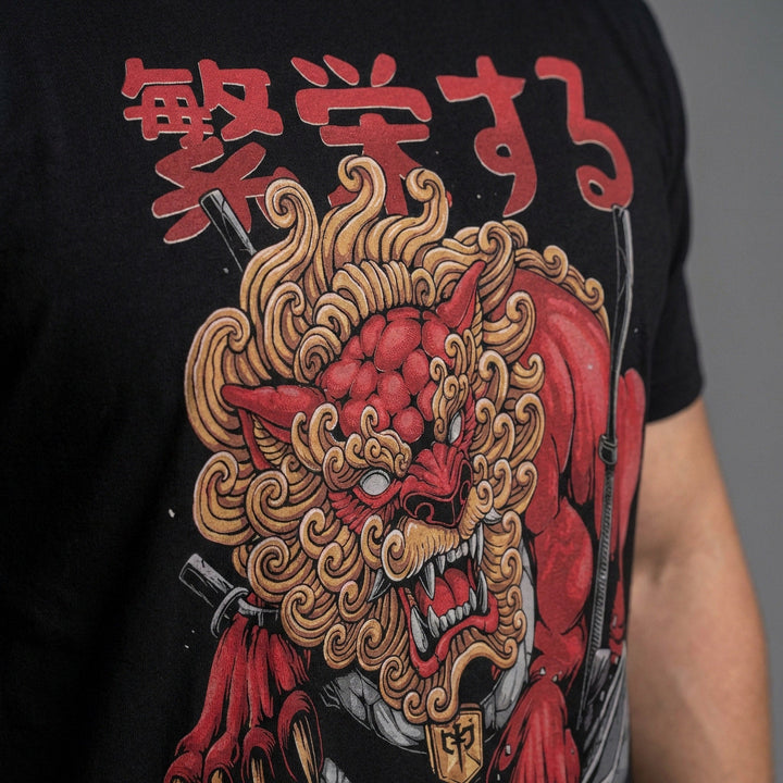 Foo Dog v2 - Black Tee - Conquering Barbell
