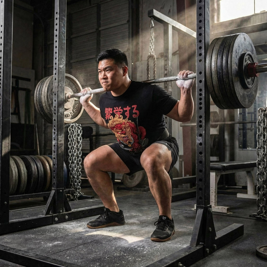 Foo Dog v2 - Black Tee - Conquering Barbell
