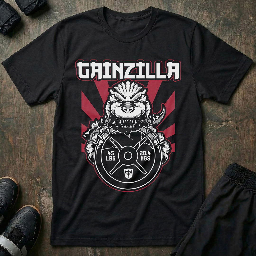 Gainzilla tee in Black