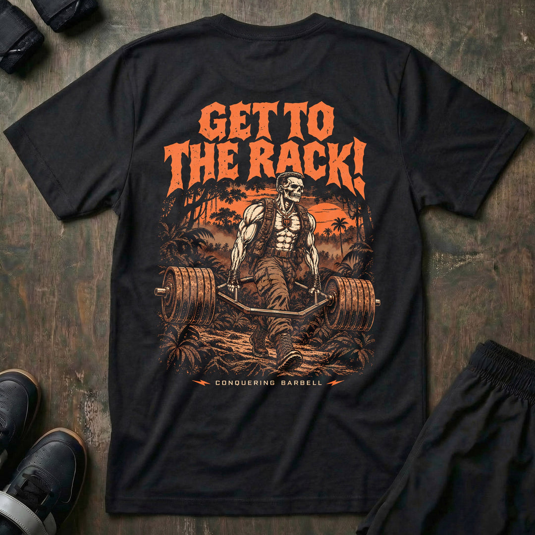 Get to the Rack! tee in Black