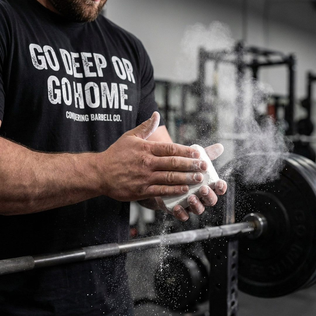 Go Deep or Go Home. tee in Black: GO DEEP OR GO HOME