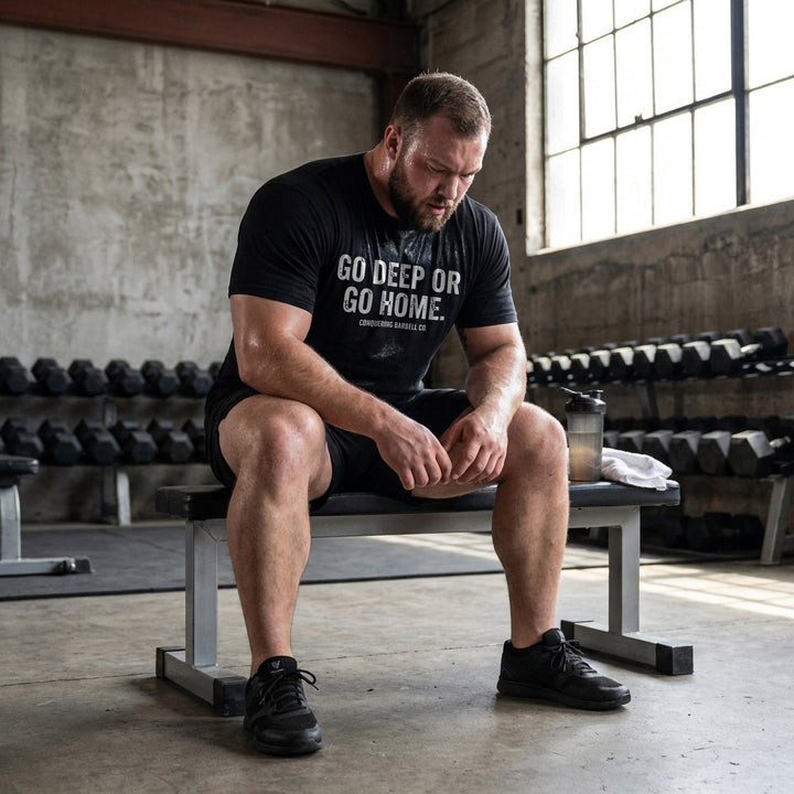 Go Deep or Go Home. tee in Black: GO DEEP OR GO HOME