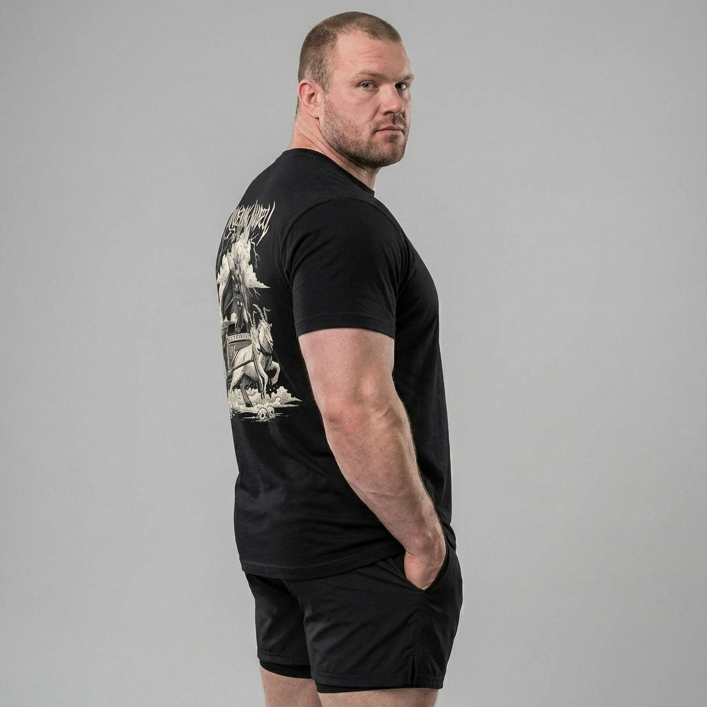 God of Thunder - Black Tee - Conquering Barbell