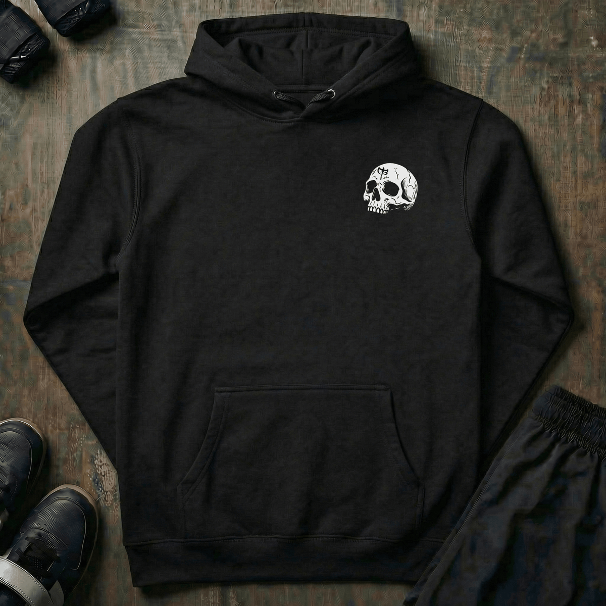 Greatness Is Earned in the Trenches pullover hoodie in Black