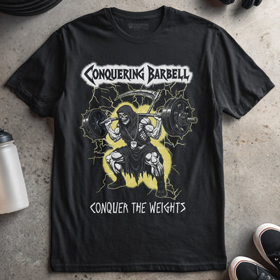 Grim Squat - Black Tee - Conquering Barbell