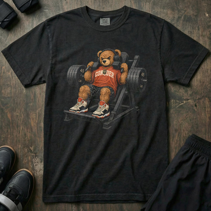 Hack Squat Bear relaxed fit tee in Black