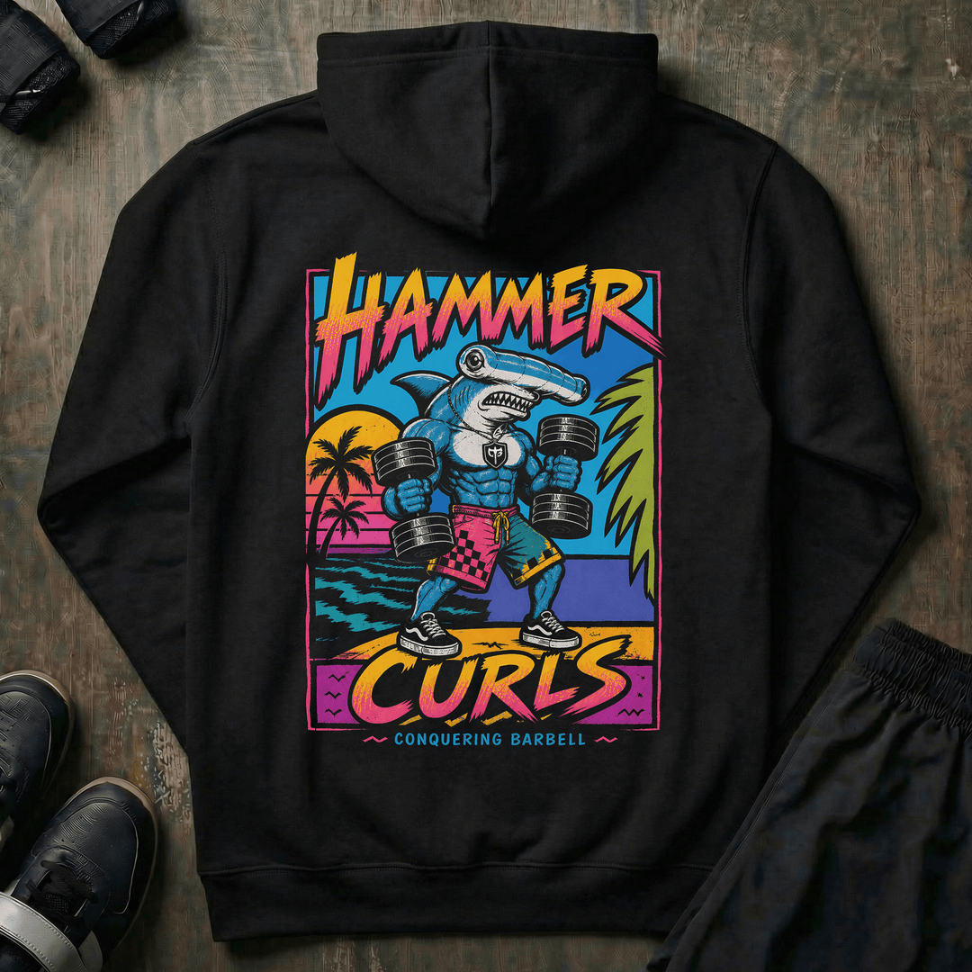 Hammer Curls pullover hoodie in Black