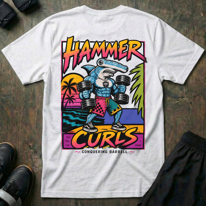 Hammer Curls - Tee - Conquering Barbell