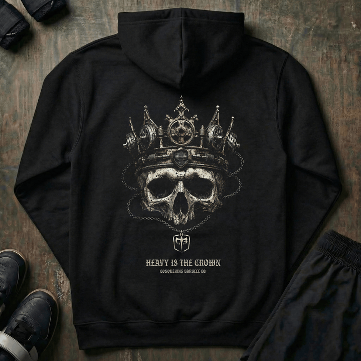 Heavy is the Crown pullover hoodie in Black