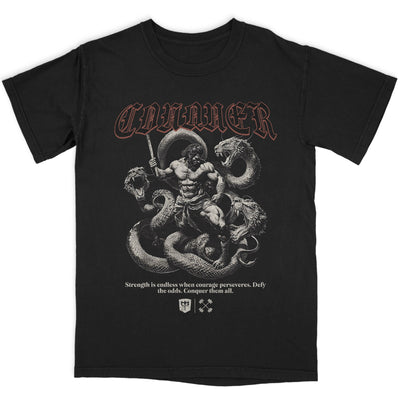 Hercules vs Hydra - Oversized tee - Conquering Barbell