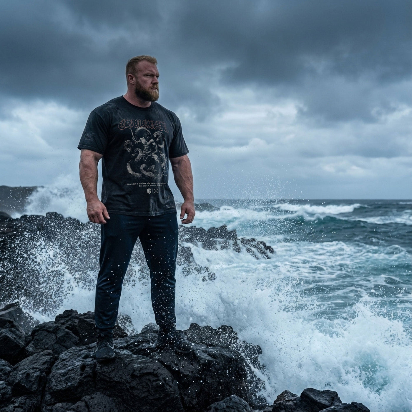 Hercules vs Hydra - Relaxed Fit tee - Conquering Barbell