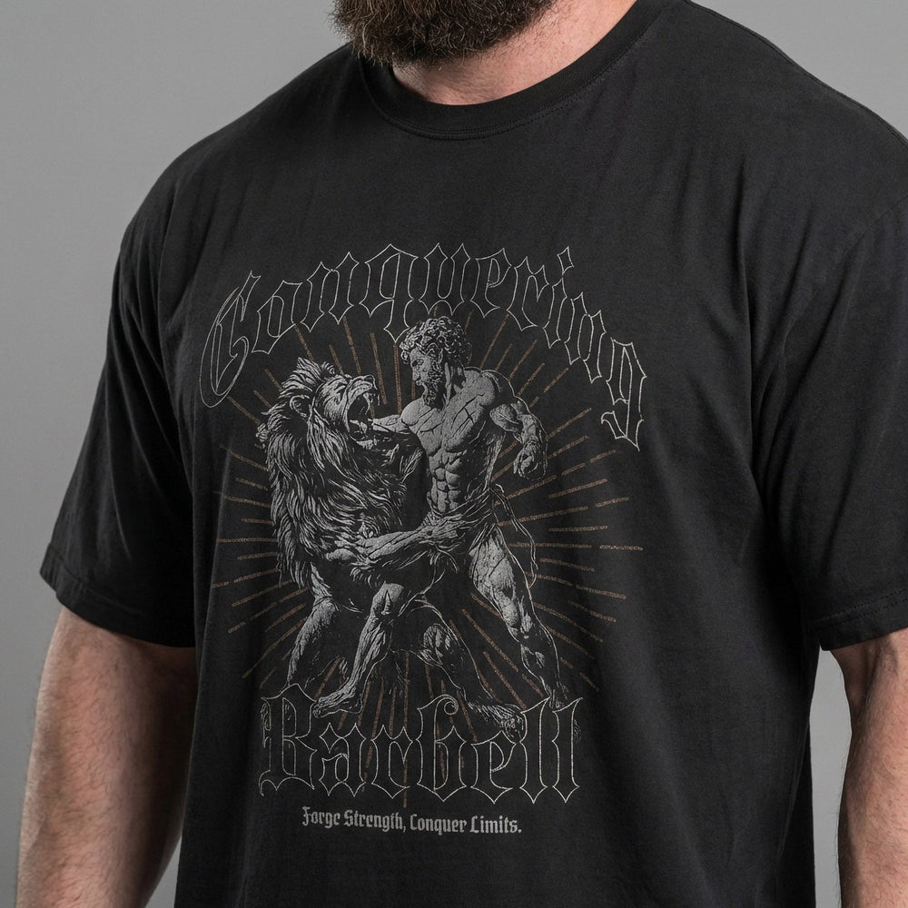 Hercules vs Lion relaxed fit tee in Black
