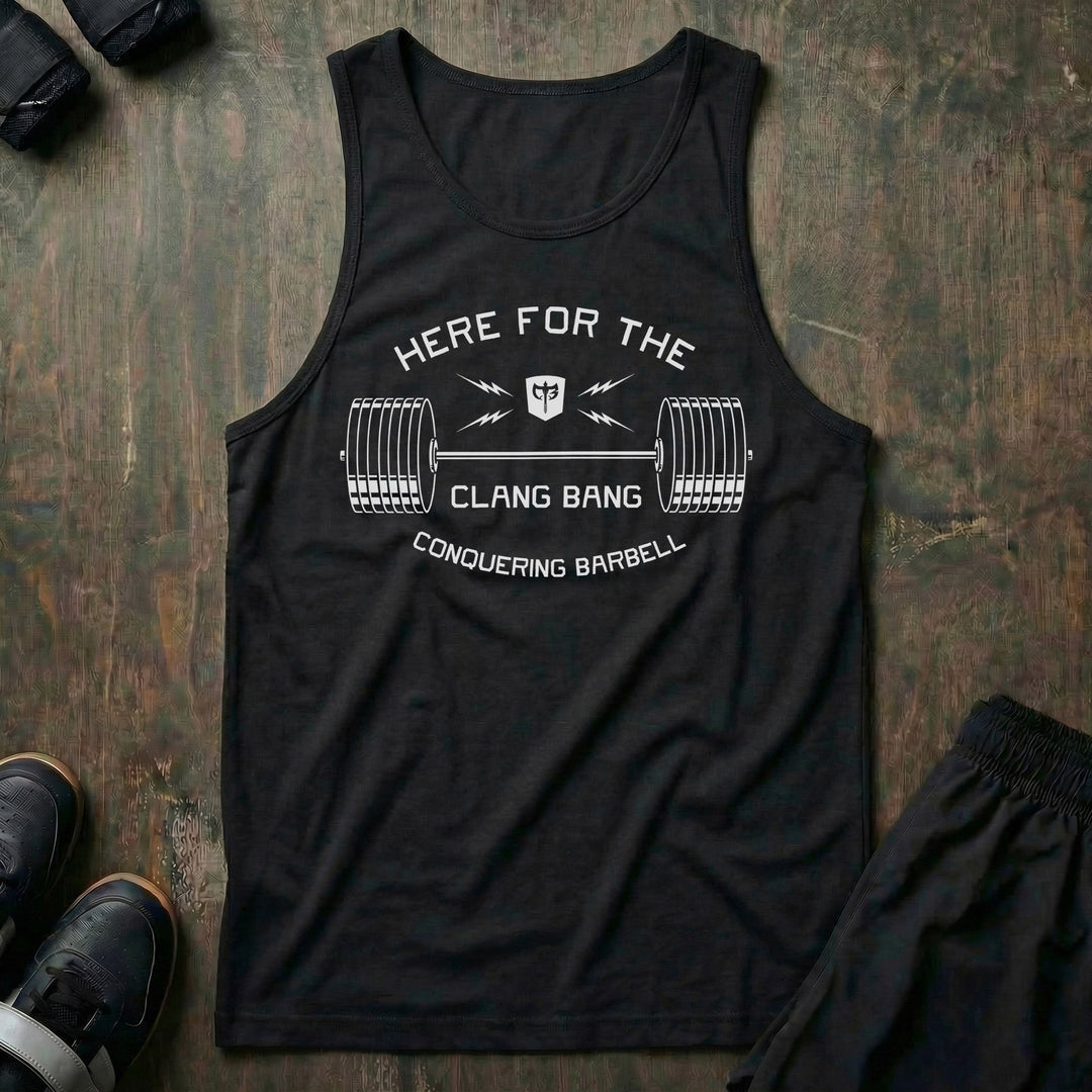 Here for the Clang Bang tank top in Black