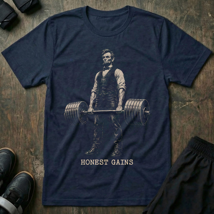 Honest Gains tee in Navy