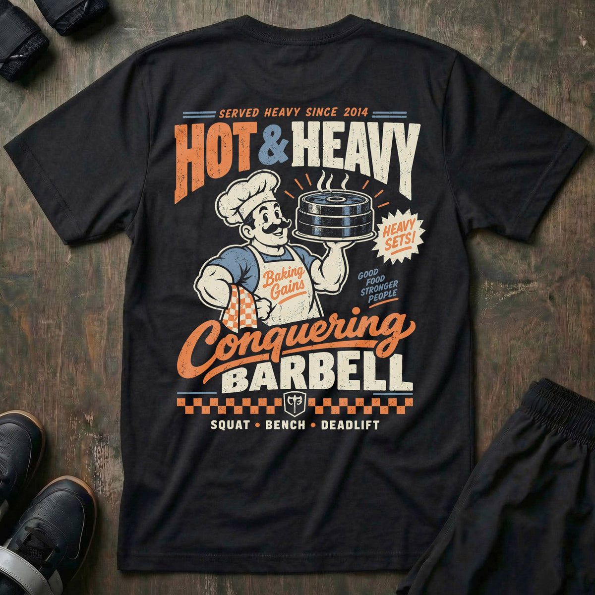 Hot & Heavy tee in Black